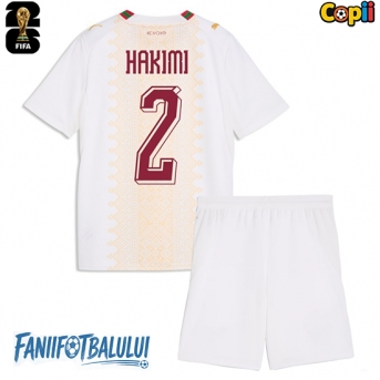 Maroc Achraf Hakimi #2 Echipament de Fotbal Replică Mondial 2026 Copii Deplasare (+ Șorturi)